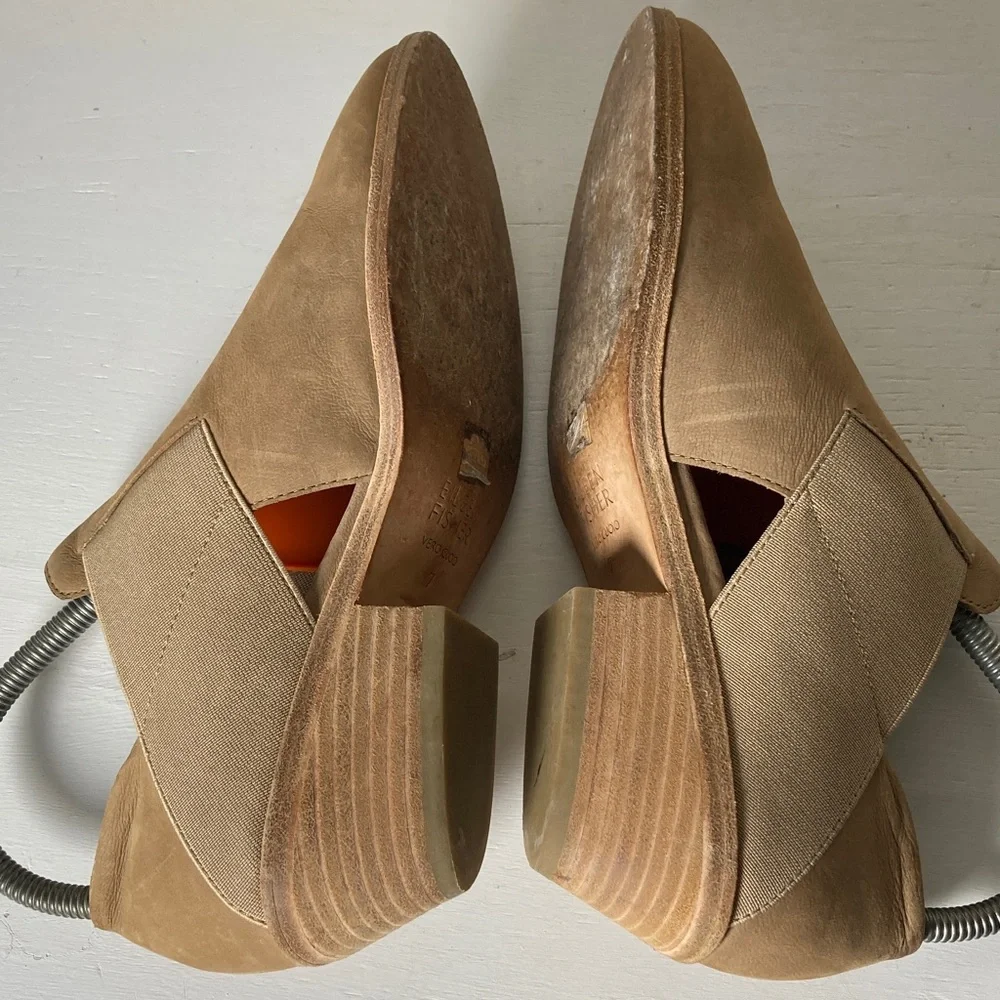 Eileen Fisher Vero Cuoio Evan Tan Soft Leather Ankle Booties Boots, Size 7 - Picture 9 of 15